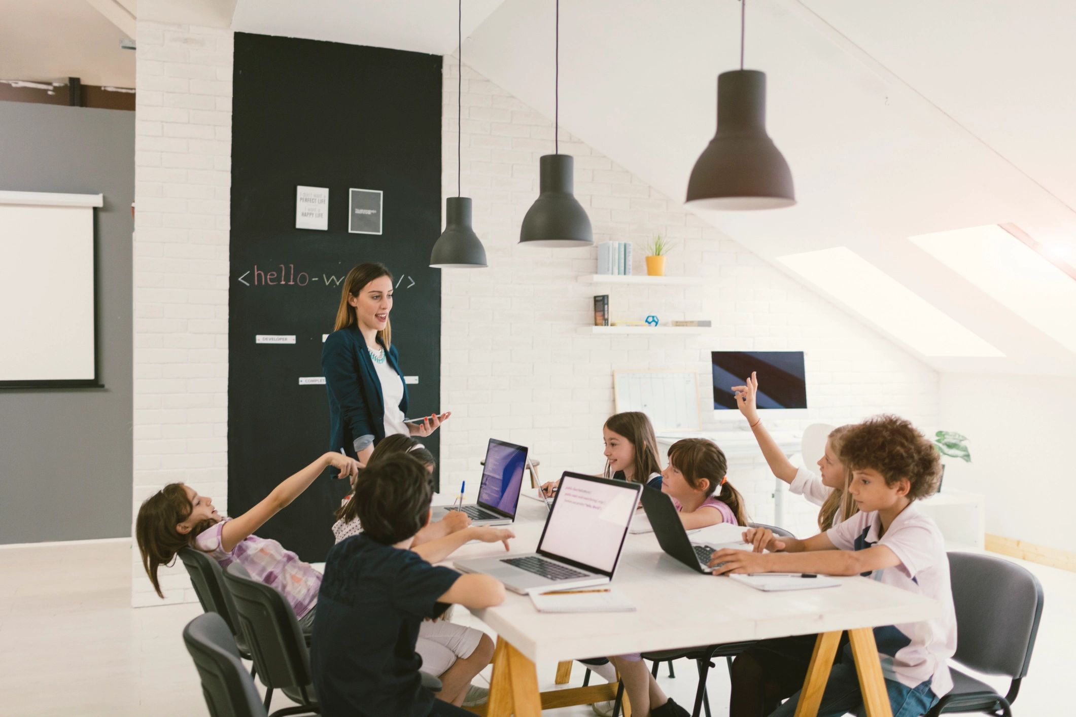 modern AI education platform classroom